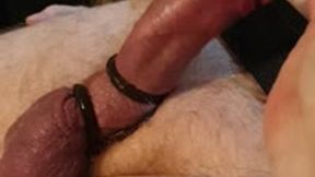 Miss M edging handjob on a strapped down and gagged naked man