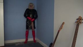 More Red and Black Leather and Fishnets