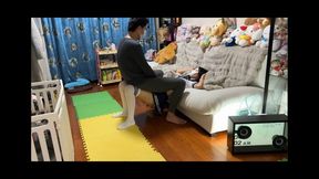 Stomach sitting and chest sitting and lapsitting on Sailor suit girls and wonderful sound #AS009