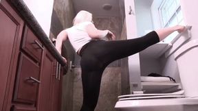 Sensual Wet Soapy Shower Tease & Masturbation in Nylon Capri Tights - HD 1080p mp4