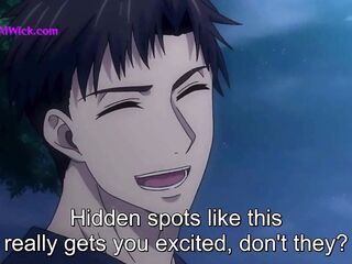 ''The Yukata is gonna get Messy'' 1st Public Sex in the Forest - HQ Manga Sex, ENG Sub