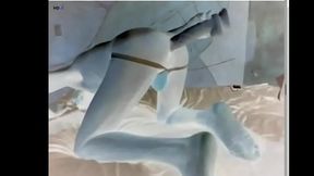 jugando con dildos en suspensorio, efecto rayos x