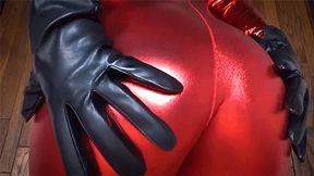 Ass Shiny Tease With Gloves -mp4