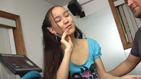 purefilmstv - she doesn t have the money to pay for the gym so she jerks off the owner