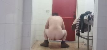 Nude in Pubblic Bathroom