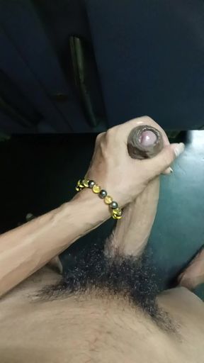 Playing with my big cock