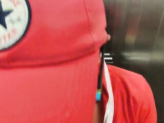 Very risky sex in a public elevator with hawt neighbour Dada Deville