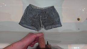 I Peeing on My Boxer Shorts in the Bathtub