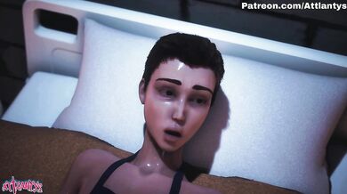 Curvy redhead nurse rides her patient wild in 3D animation teaser