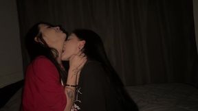 Tattooed Stepsister Scissors Me in Lesbian Love