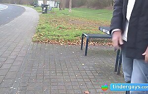 German daddy wanking outdoor