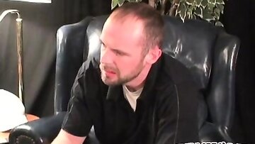 Turned on homemade yanking off his gigantic throbbing penis in