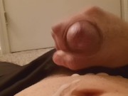 Quick cumshot on stomach