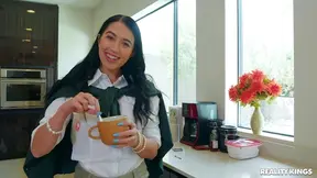 Timid Girl Alex Coal Becomes a Fiery Sex Bomb Riding Big Cock Passionately