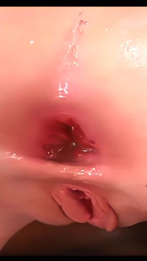 Horny Xandy Anal Gape and BBC Double Penetration