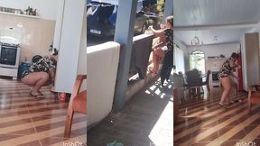 a gata se preparando pra festa junina