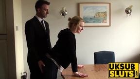 Wicked blonde milf gets big cock deepthroat and fucked hard