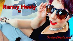 The wanking Widow! - starring Nancy Heely - Episode 2 - Part 2 - High Heels Costume Toe Wiggling Spreading Handjob Blowjob Facial Cumshot - FHD