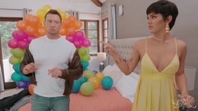 Brunette Tranny Angel - Balls Deep In My Balloons part 1 with Pierce Paris