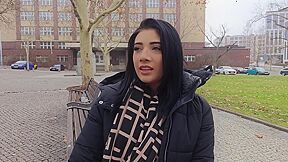 Hot Young Latina With Big Boops On The Street Agrees To Go For A Model Casting