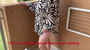 Mrs Mature Feet Posing on the Balcony