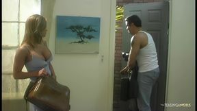 While the rest party he dicks down the busty Asian blonde and steals her jewelry