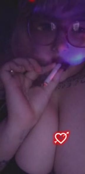 Waiting to get fucked anally. Smoking fetish.