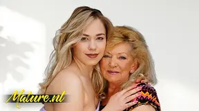 Gorgeous older woman gets down and dirty in this hot mature fuck scene