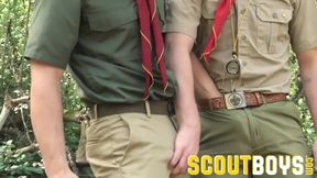 Colton Fox And Greg Mckeon In Sexy Dilf Scoutmaster Barebacks Twink In Forest