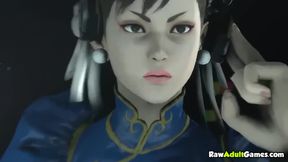 3d Street Fighter Chun Li Loses A Match And Then Gets Strapon Fucked