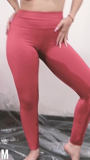 POV Red Wet Pants Madness Due to Excess Water Bladder
