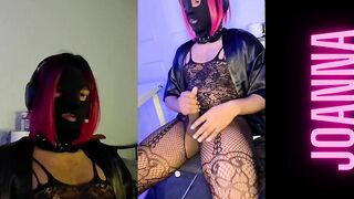 Joanna Sissygasm during a live geyser - Sissy Fuckslut Crossdresser Femboy Mitts free-for-all spunk Destroyed climax