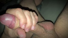 Part Two - I listen to my neighbor fuck at night - My cock is covered in dry cum from previous orgasm