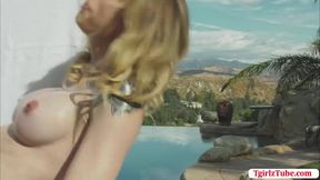 Horny TBabe Casey Kisses from massage to getting bang by dude