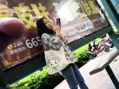 Perverted flasher showing his cock to women in public