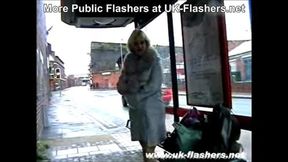 Cherry Pip Flashing those Huge Saggy Knockers Throughout London for UK Flashers