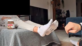 a loser eats nutella off his master's feet