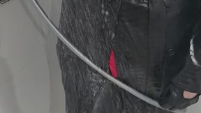 Jax's Leather Shower - With Trenchcoat, Leggings, and Top!