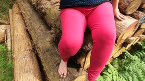 Breasts and Vagina Used on the Wood Pile