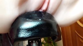 Silvia Rubs Clitoris, With Bike Seat, Wet Panties With Big Moans And Joyful Masturbation - Lina Paige