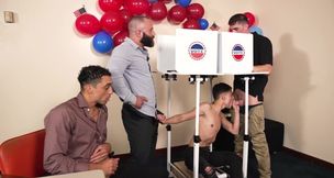 Group banging with a twink who fucks all the voters