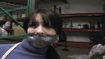 Alexis Tied In A Warehouse