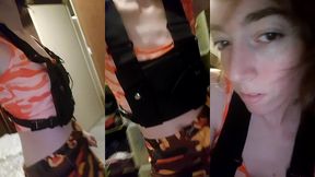 petite danse caliente en militaire orange mes coquins merci d etre si ...