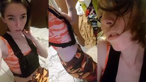 petite danse caliente en militaire orange mes coquins merci d etre si ...