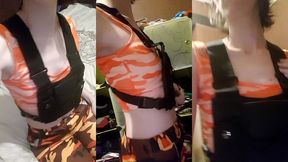 petite danse caliente en militaire orange mes coquins merci d etre si ...