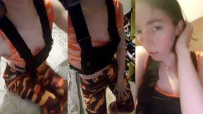 petite danse caliente en militaire orange mes coquins merci d etre si ...