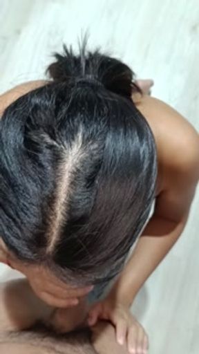 My neighbor gives me all his cum on my face