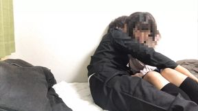 She got horny, licked my smelly cock hard, and hugged me hard.