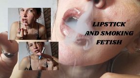 Lipstick and smoking fetish