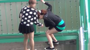 Asian Ladies Piss Outside